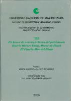 Cubierta para En busca de nuevas lecturas del patrimonio: Barrio Obrero  Elisa Alvear de Bosch. El Puerto Mar del Plata